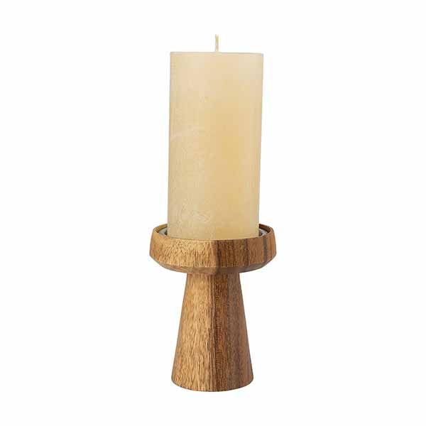 Kerzenhalter Stumpen 12cm natur, Acaciaholz / CONTIGO Fairtrade Onlineshop