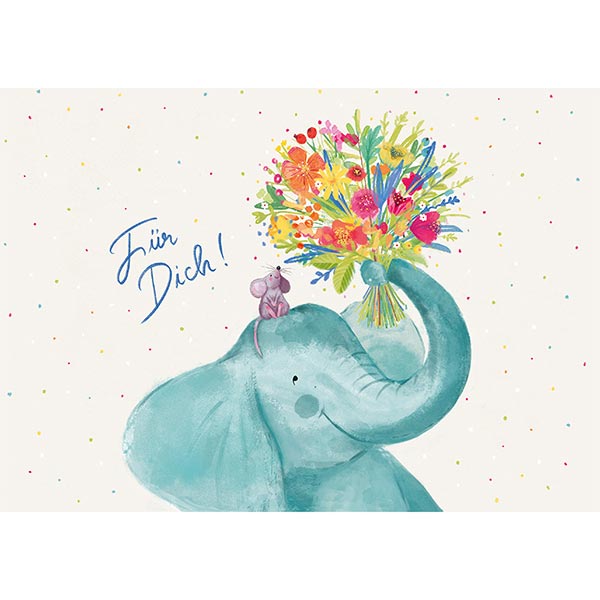 Grußkarte M Blumen für dich Grußkarte M Blumen für dich