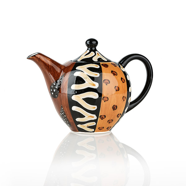 Teekanne klein ANIMAL PRINT Keramik, Kapula / CONTIGO Fairtrade Onlineshop