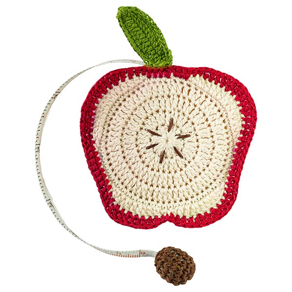 Maßband Apfel (Stückpreis), gehäkelt / CONTIGO Fairtrade Onlineshop