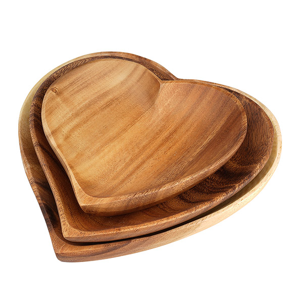 Teller HERZ 17cm, Acaciaholz / CONTIGO Fairtrade Onlineshop