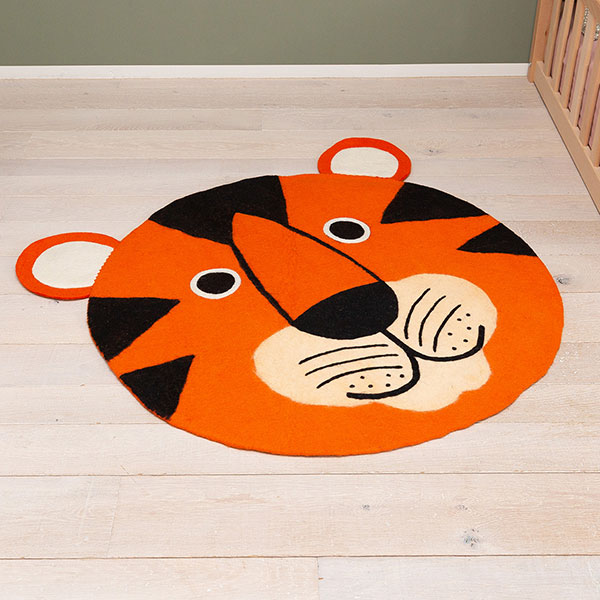 Kinderteppich TIGER 90cm, Wollfilz SONDERPREIS