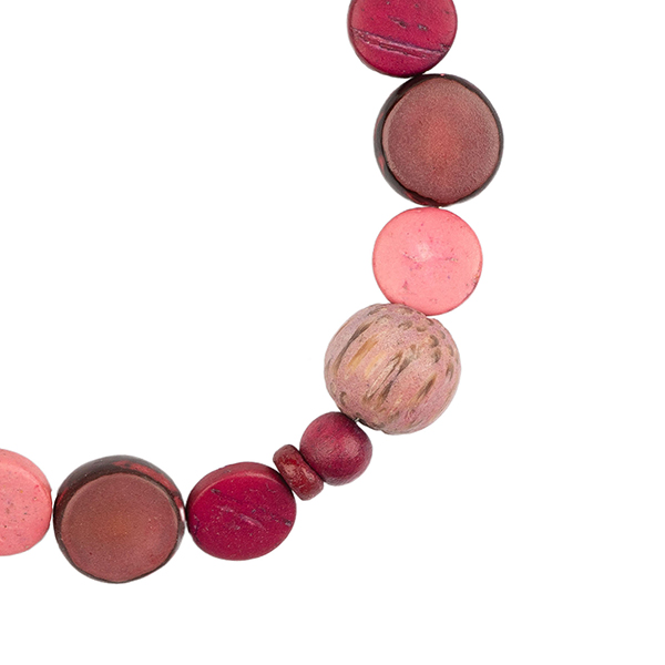 Armband Buri/Kokos Mix Beerentöne / CONTIGO Fairtrade Onlineshop