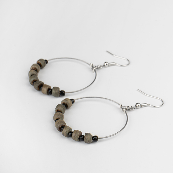 Ohrringe Mini Bits OLIVGRÜN, Kokosnuss SONDERPREIS / CONTIGO Fairtrade Onlineshop