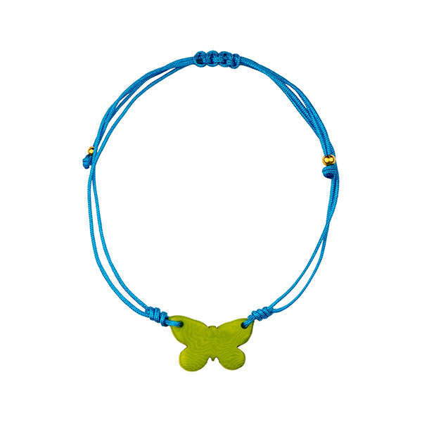 Armband SCHMETTERLING kiwi grün, Tagua