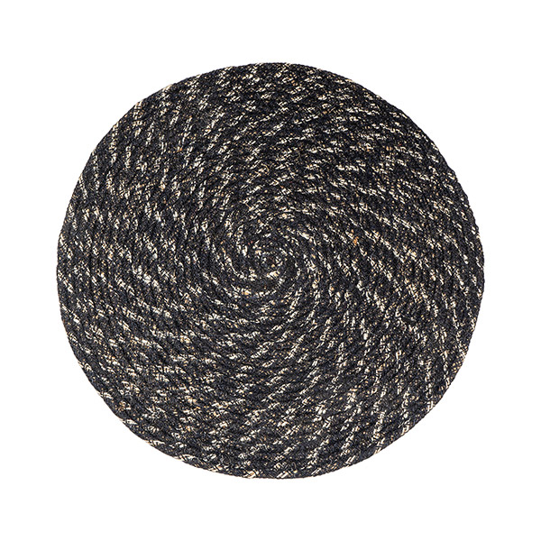 Tischset 38cm BLACK, Jute