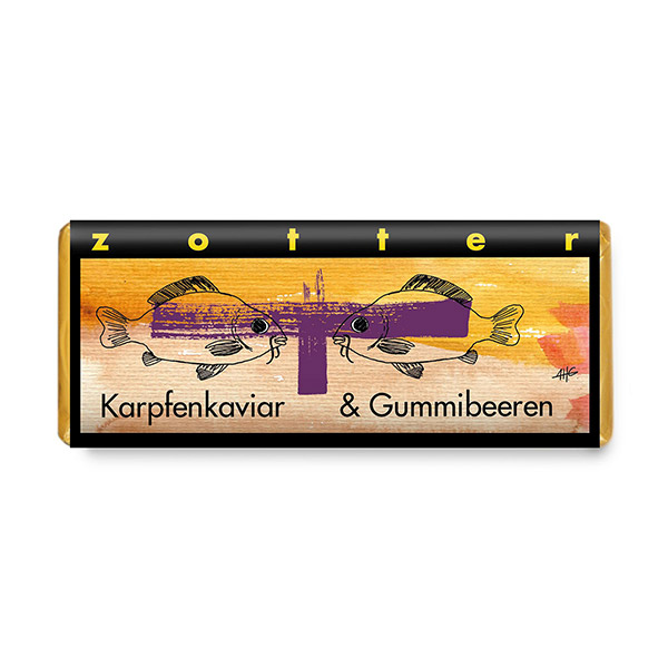 Zotter - Karpfenkaviar & Gummibeeren 70g BIO / CONTIGO Fairtrade Onlineshop