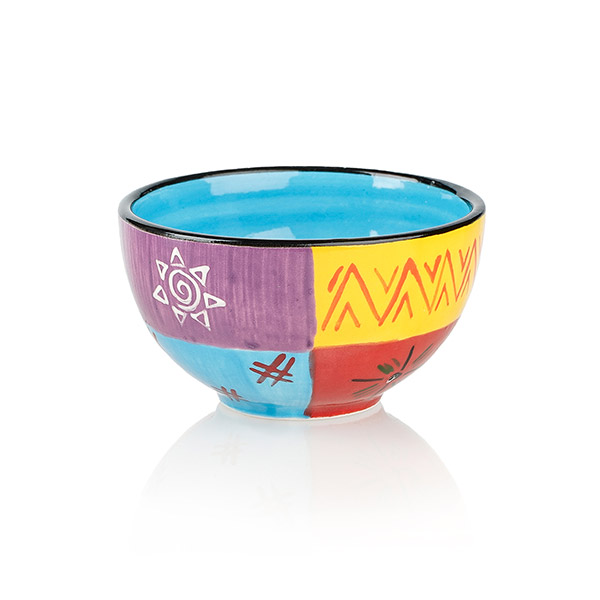 Dessertschale 10cm MULTICOLOURED E., Keramik Kapula / CONTIGO Fairtrade Onlineshop