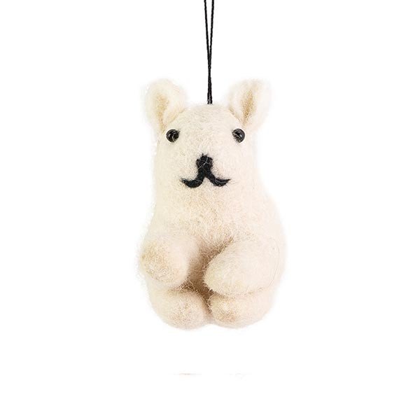 Dekoanhänger EISBÄR, Wollfilz