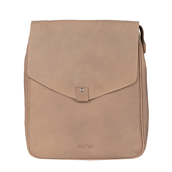 Rucksack LOOP taupe, Rindsleder