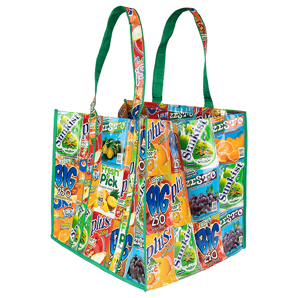Saftpack UPCYCLING Strandtasche XL, bunt / CONTIGO Fairtrade Onlineshop