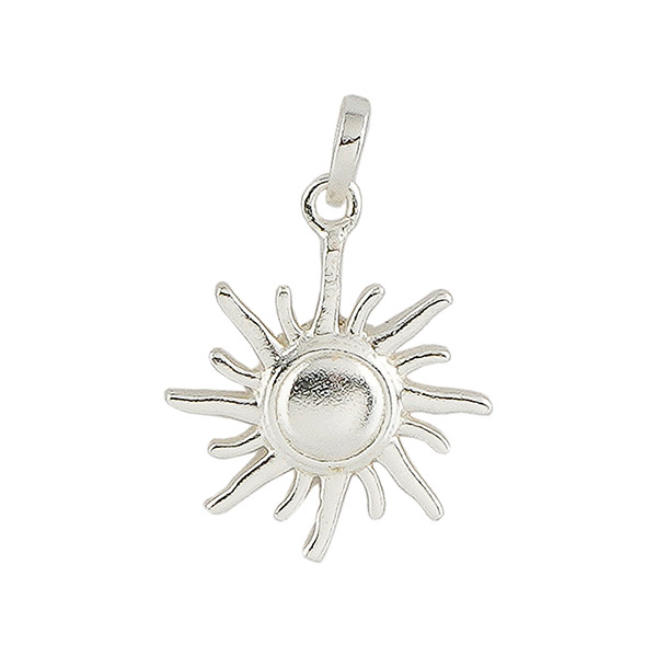 Anhänger, Sonne, Mix&Match, versilbert / CONTIGO Fairtrade Onlineshop