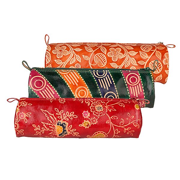 Stiftetasche Jumbo 22x6cm VASANT (Stückpreis), Ziegenleder