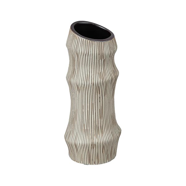 Vase BAMBOO L braun, Keramik