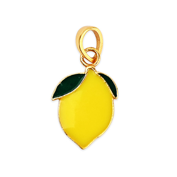 Anhänger LEMON gelb Mix&Match, 22K vergoldet / CONTIGO Fairtrade Onlineshop