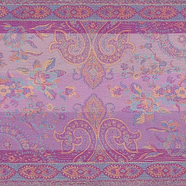 Schal PAISLEY rosa-beere-hellblau-mix, 165x35cm, Seide / CONTIGO Fairtrade Onlineshop