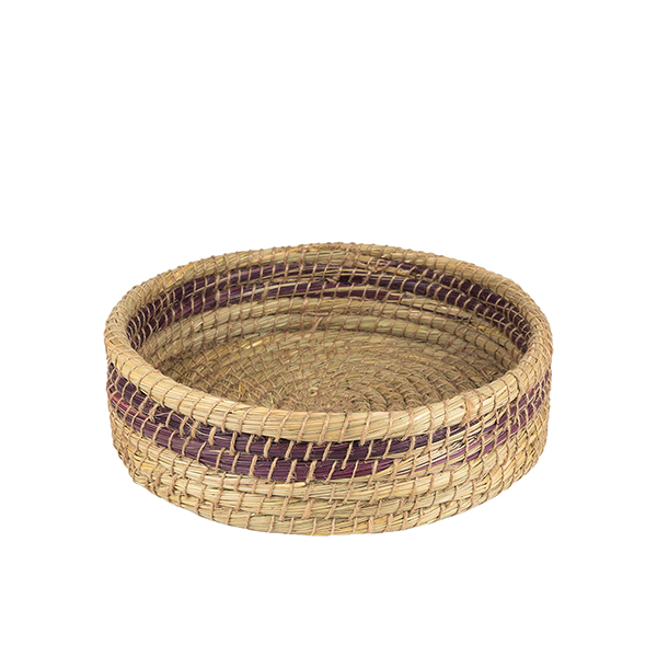 Tablett 31cm BORDEAUX MELANGE rund, Kaisagras