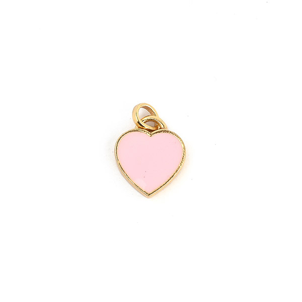 Anhänger, Herz, rosa, Mix&Match, 22K vergoldet / CONTIGO Fairtrade Onlineshop