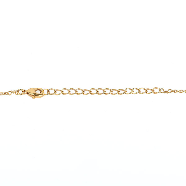 Halskette, Halbmond, Zirkonia, 22K vergoldet / CONTIGO Fairtrade Onlineshop
