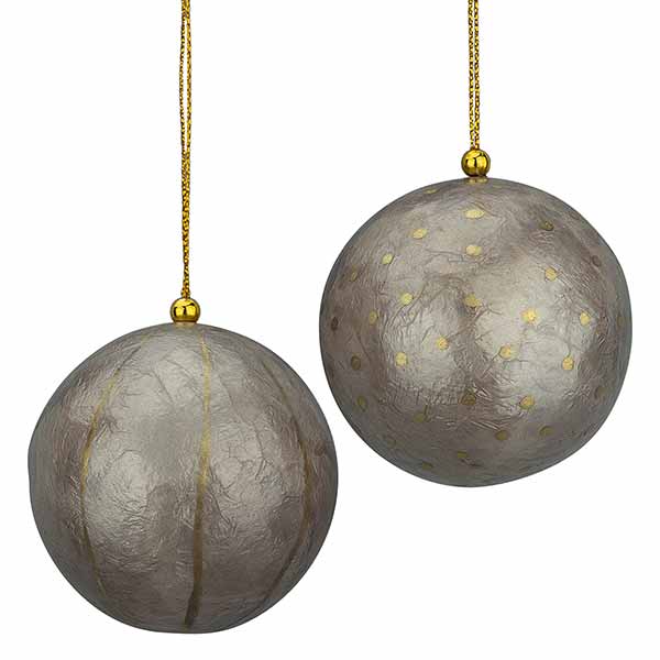 Deko Kugel 6cm gold, Capiz, Stückpreis / CONTIGO Fairtrade Onlineshop