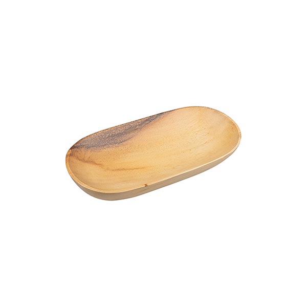 Schale Ellipse 10x20cm natur, Acaciaholz / CONTIGO Fairtrade Onlineshop