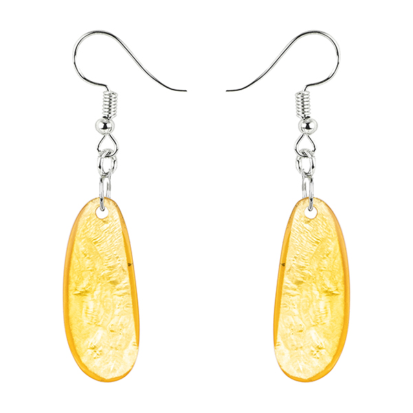 Ohrringe länglich goldgelb, Capiz / CONTIGO Fairtrade Onlineshop
