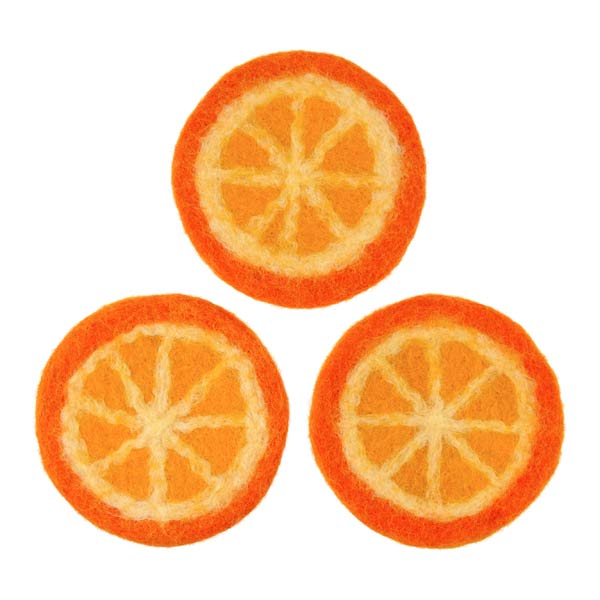 Glasuntersetzer ORANGE, Wollfilz / CONTIGO Fairtrade Onlineshop