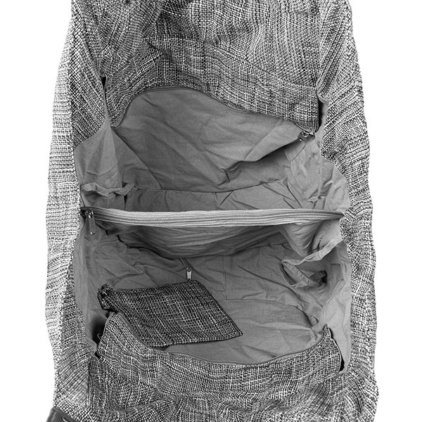 Tasche HOBOBAG lilac tweed, lila-schwarz, Wollmix / CONTIGO Fairtrade Onlineshop