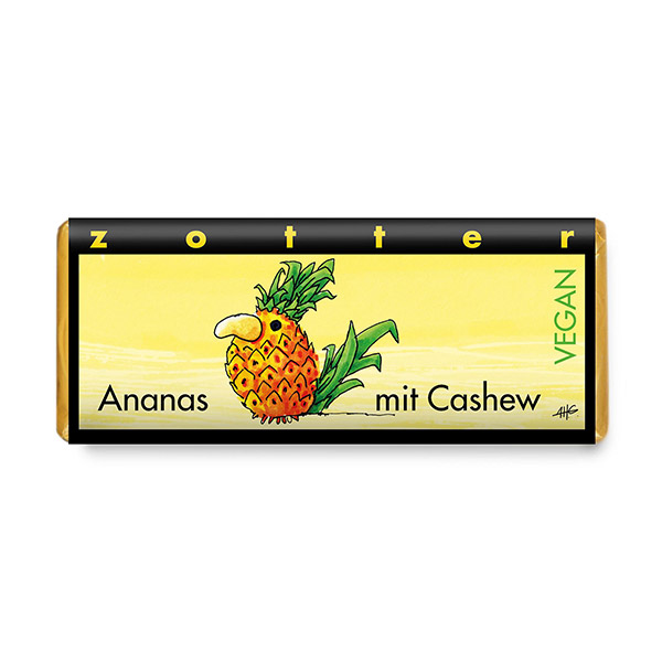 Zotter - Ananas mit Cashew 70g BIO / CONTIGO Fairtrade Onlineshop
