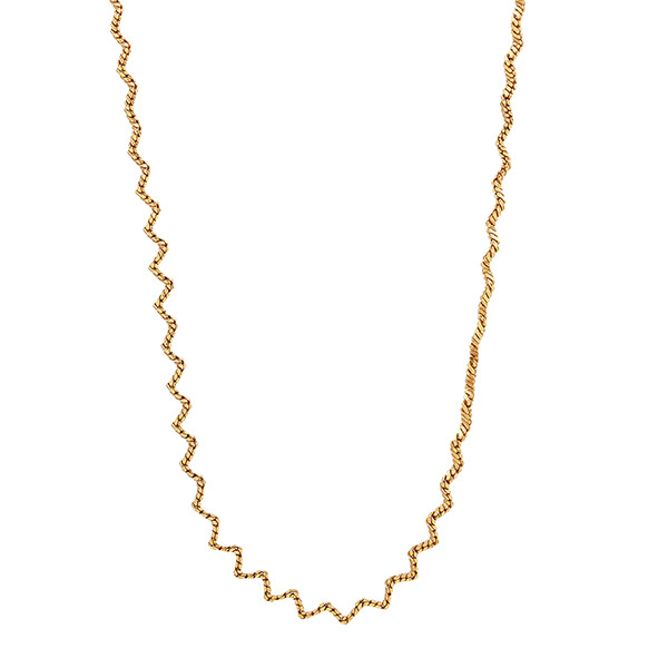 Halskette, ZIGZAG, 22K vergoldet / CONTIGO Fairtrade Onlineshop