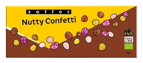 Zotter Genüsse - Nutty Confetti 70g  BIO / CONTIGO Fairtrade Onlineshop