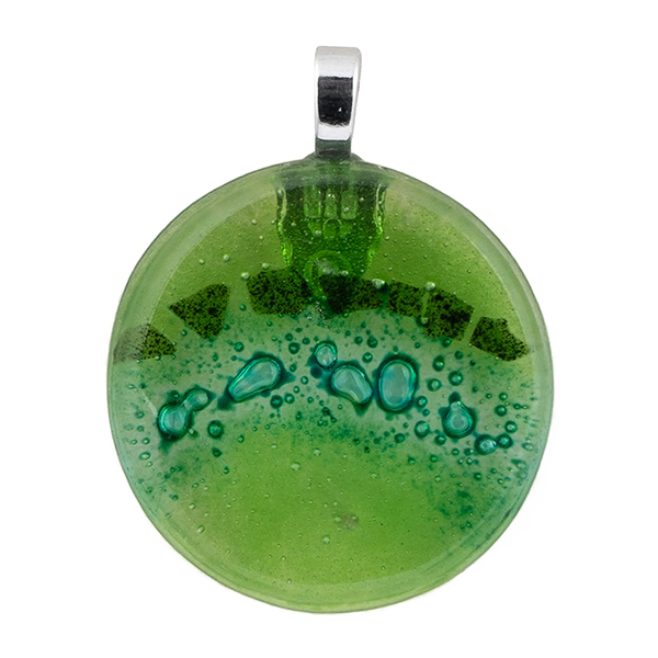 Anhänger LA VIDA Grüntöne, Glas