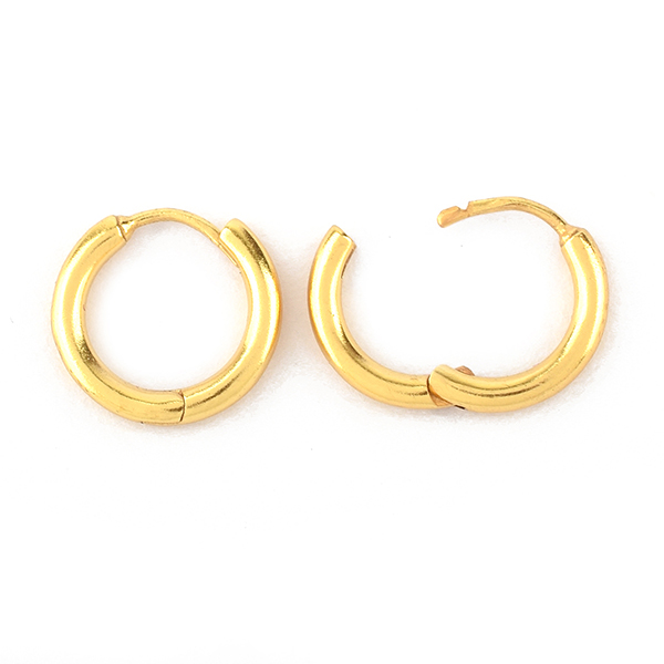 Ohrringe, Creole mini, 1,5cm, Mix&Match, 22K vergoldet / CONTIGO Fairtrade Onlineshop