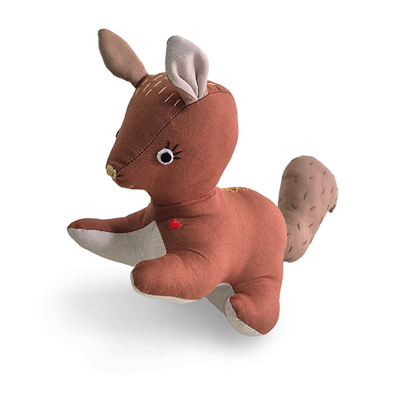 Stofftier Eichhörnchen EDDA, Baumwolle / CONTIGO Fairtrade Onlineshop