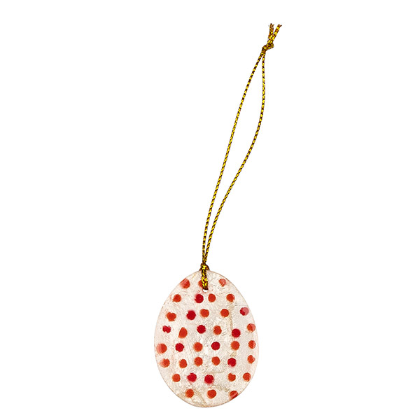 Anhänger OSTEREI flach, Capiz (Stückpreis) / CONTIGO Fairtrade Onlineshop
