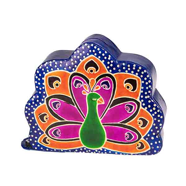 Spardose PFAU (Stückpreis) Ziegenleder / CONTIGO Fairtrade Onlineshop