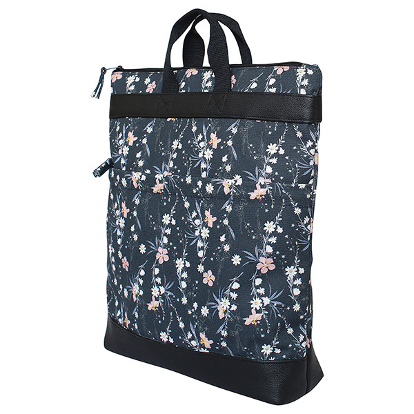 Rucksack Schultertasche 3in1 MILLEFLEUR, Baumwoll-Canvas / CONTIGO Fairtrade Onlineshop