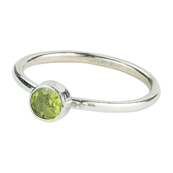 Ring Peridot, Silber