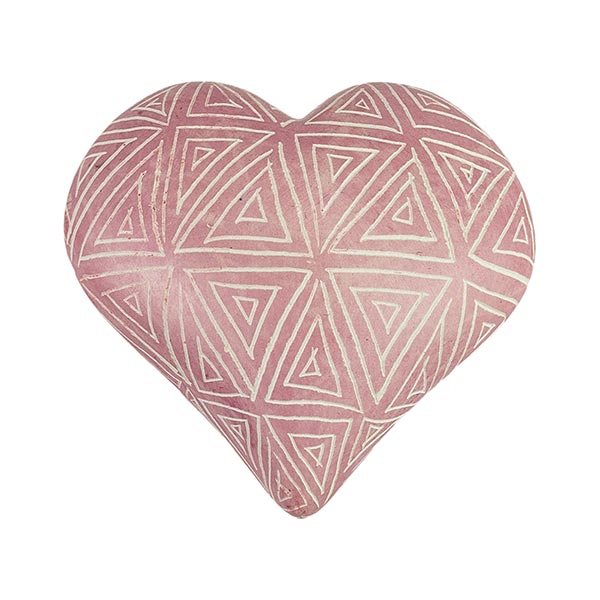 Herz 3cm bunt graviert, Speckstein / CONTIGO Fairtrade Onlineshop