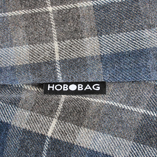 Tasche HOBOBAG PARK, blau-grau Flanell, Wollmix / CONTIGO Fairtrade Onlineshop