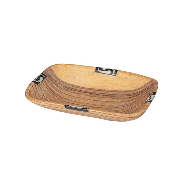 Schale rechteckig 12x9cm BONE, Olivenholz / CONTIGO Fairtrade Onlineshop