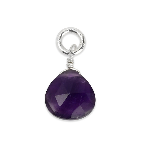 Anhänger Amethyst lila Mix&Match, versilbert / CONTIGO Fairtrade Onlineshop