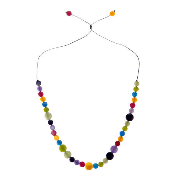 Halskette confetti Regenbogen bunt, Tagua