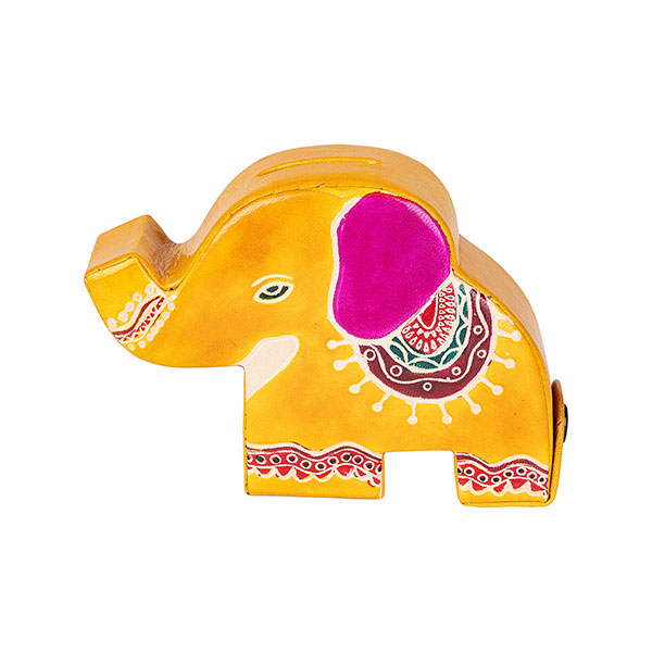 Spardose ELEFANTO mini (Stückpreis), Ziegenleder