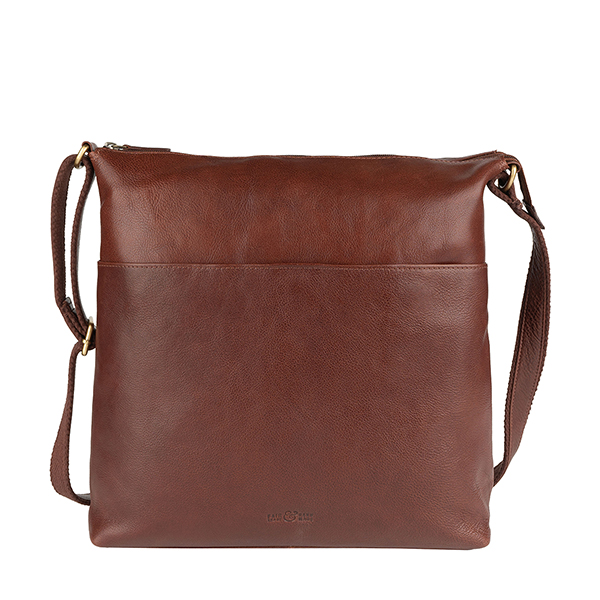 Handtasche Samia kastanie, Rindsleder