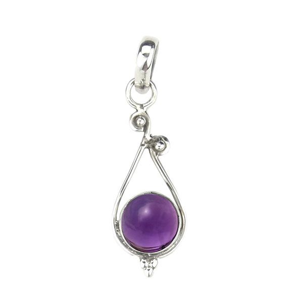 Anhänger Ranke mit Amethyst, Silber