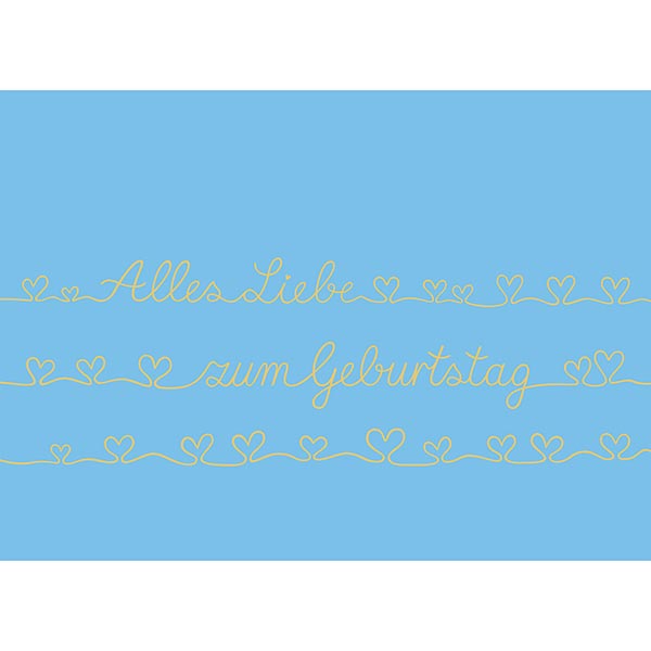 Postkarte Grafik, Alles Liebe zum Geburtstag