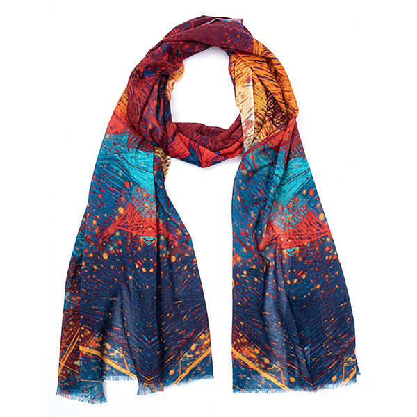 Schal 200x70, GRAPHIC multicolour, Modal-Baumwolle / CONTIGO Fairtrade Onlineshop