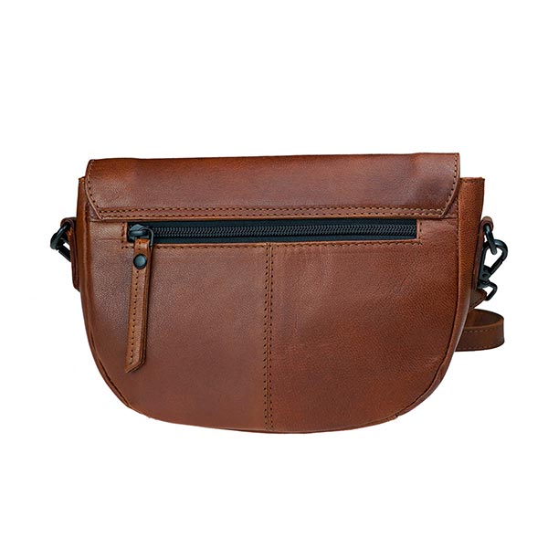 Kleine Damentasche SPORTY chestnut, Ziegenleder / CONTIGO Fairtrade Onlineshop