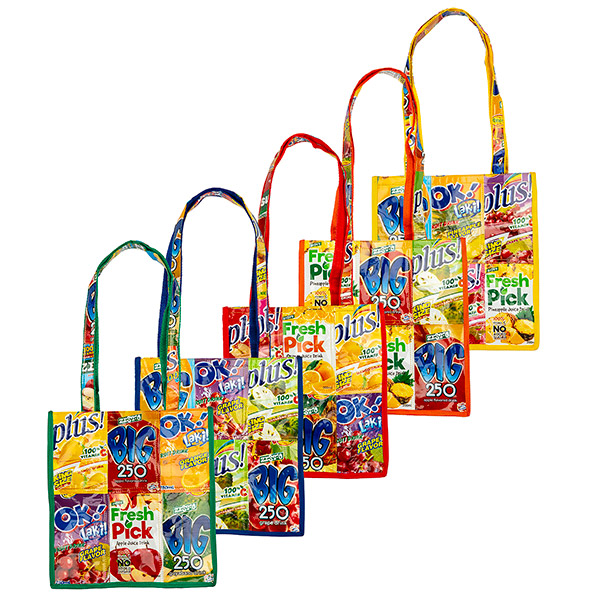 Saftpack UPCYCLING, Einkaufstasche TREND, bunt / CONTIGO Fairtrade Onlineshop
